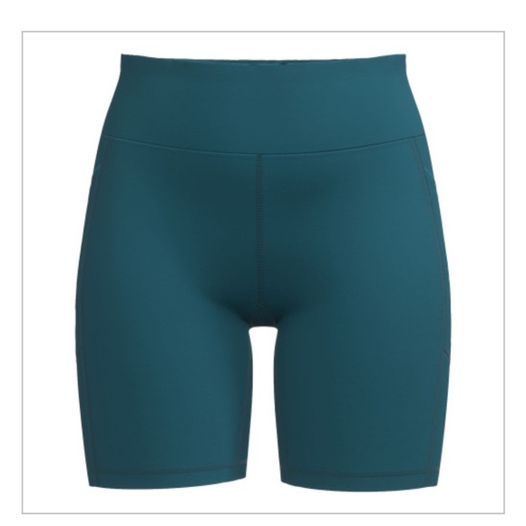RISE High Waist Biker Shorts - Driven Compression Lotus Jersey Dark Green Shortp - Picture 1 of 13